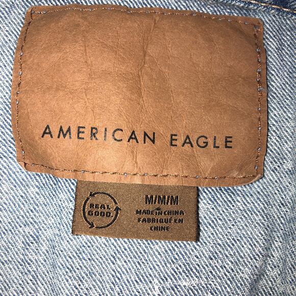 American Eagle Denim Jean Jacket Medium - Picture 5 of 9